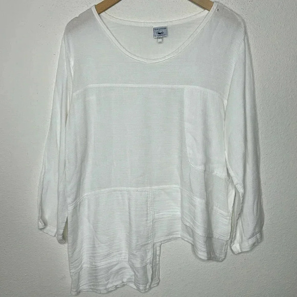 Cotton by Caramella made in Greece size small white blouse - Picture 1 of 3